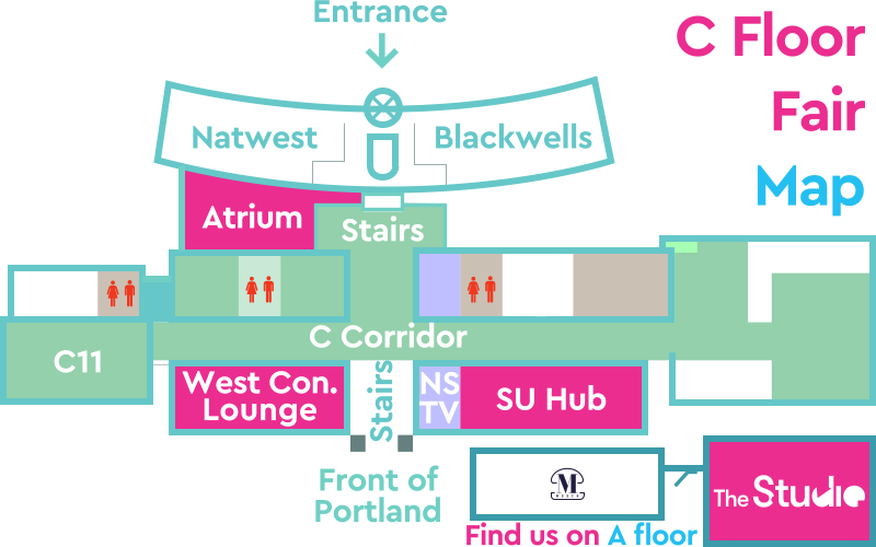 Map of the Portland building showing Try-it events